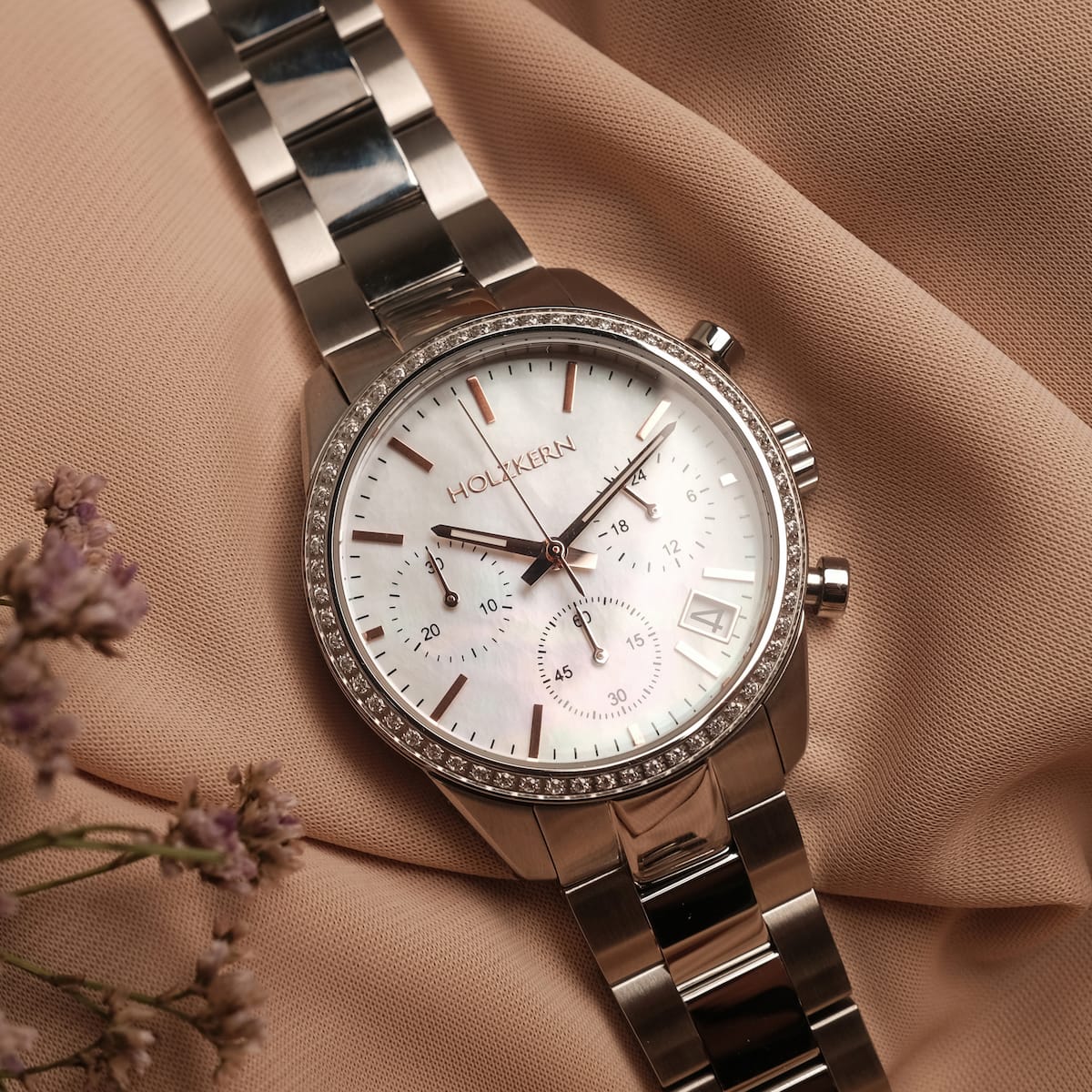 The Balanced (Nacre/Silver) | Holzkern Wood Watches