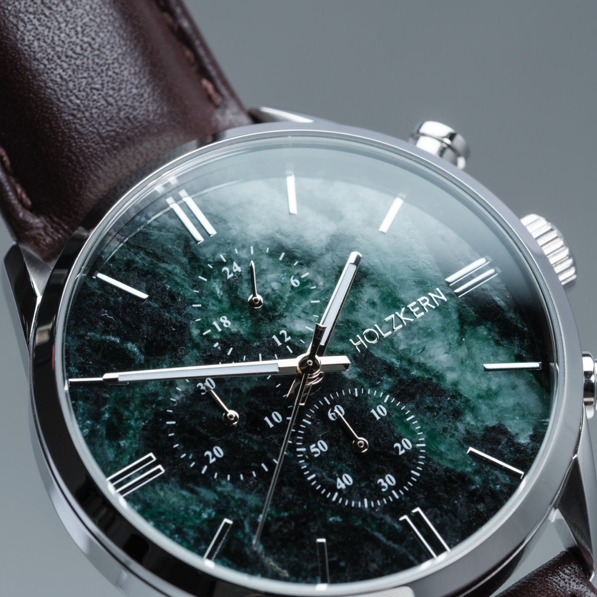 Gifted (Green marble/Dark brown) | Holzkern