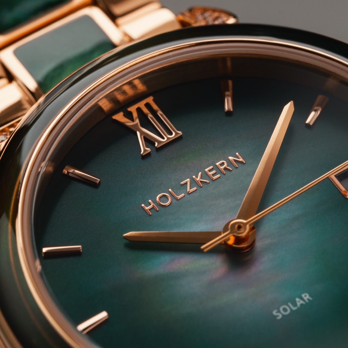 Sunglister (Green mother-of-pearl/Rose gold) | Holzkern