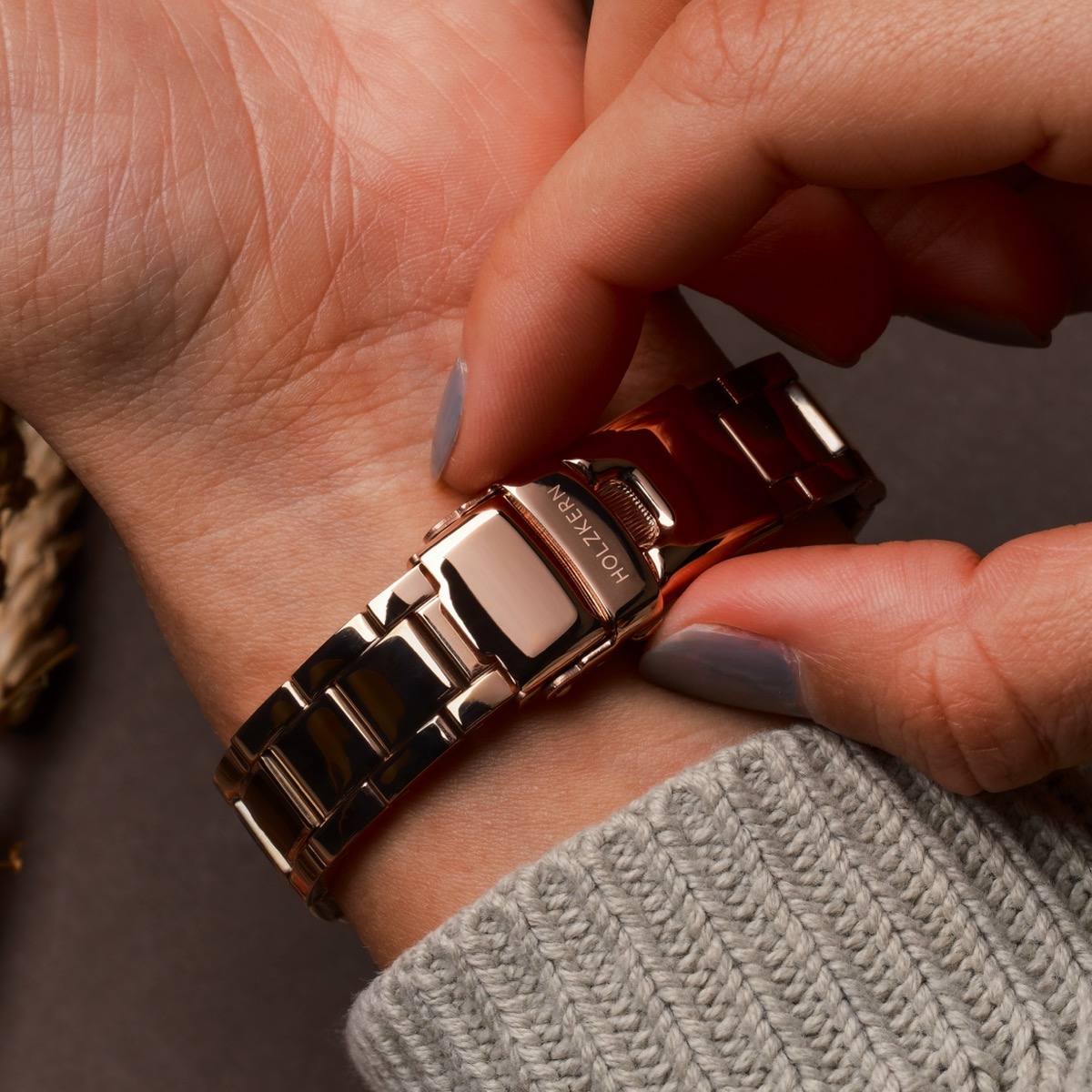 Sunglister (Brown mother-of-pearl/Rose gold) | Holzkern