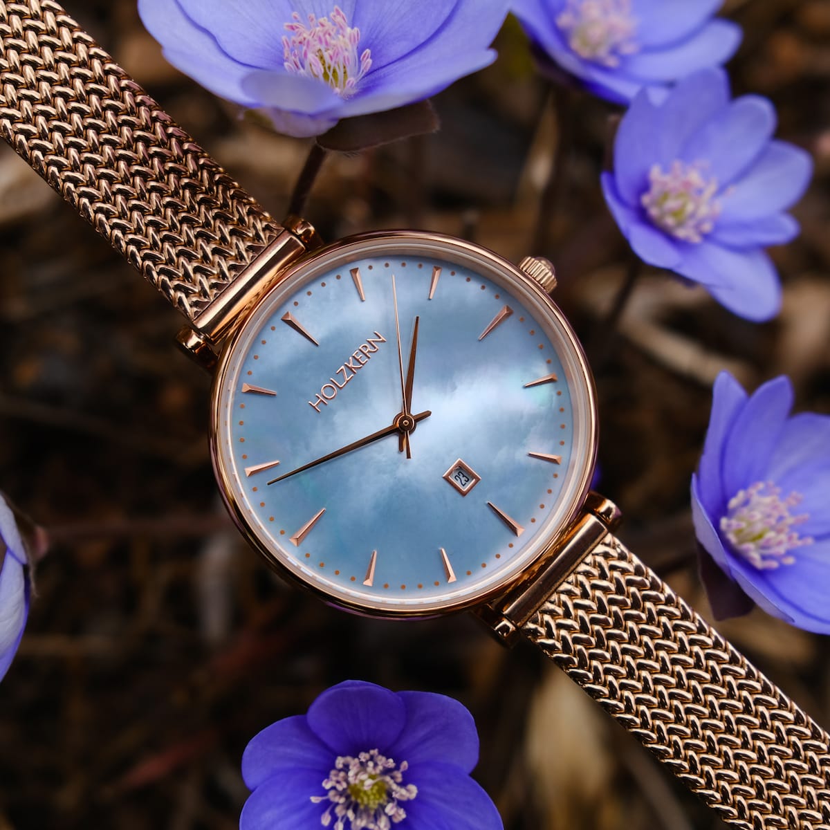 Chitchat (Nacre/Rose Gold) | Holzkern Wood Watches