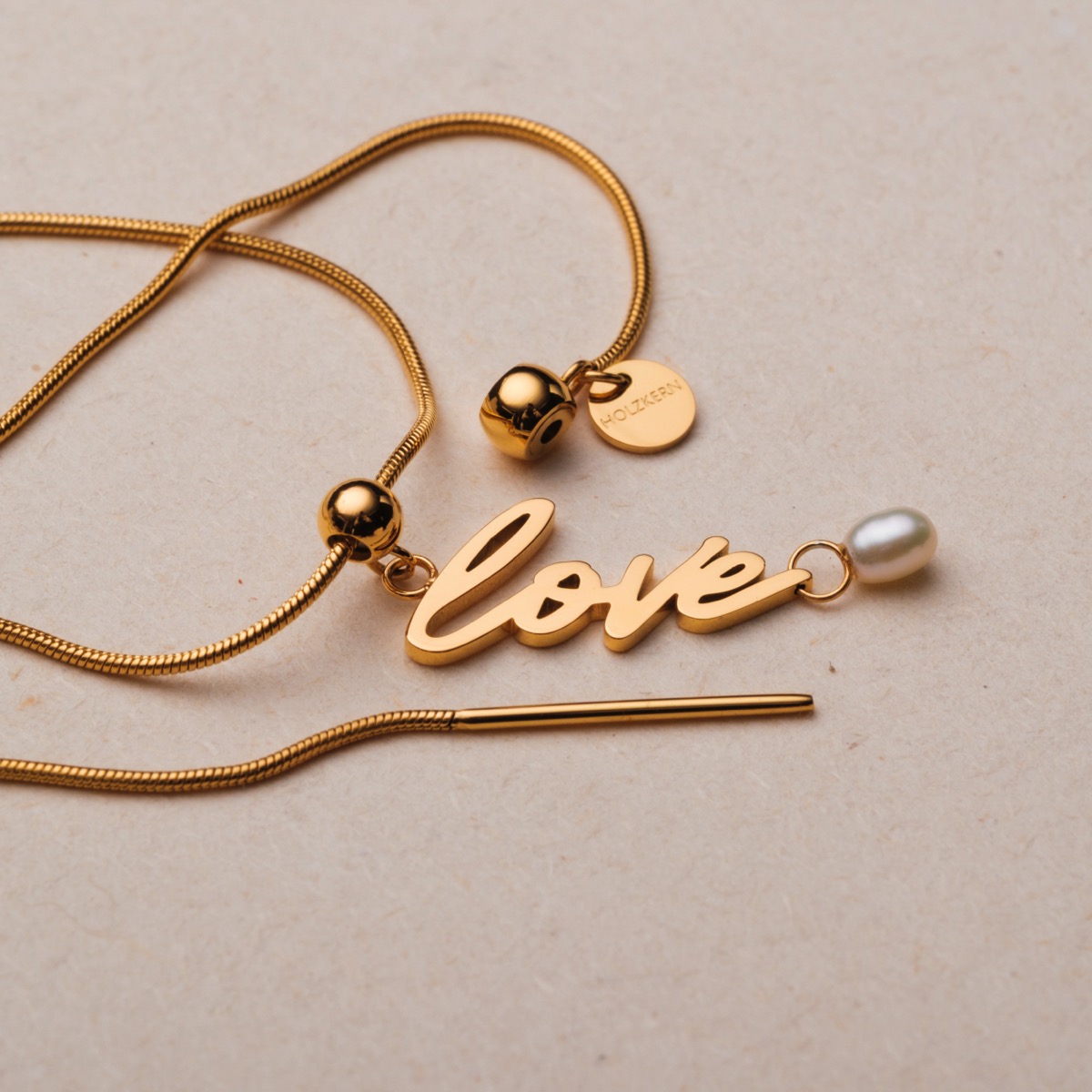 Classic Gold 2.5mm Bead - Love Gold Charm
