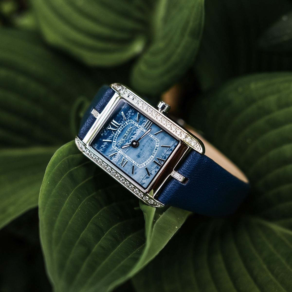 Memoire (Agate/Blue) | Holzkern Wood Watches